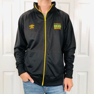 Umbro Black Dazzle Brasil Soccer Full Zip Jacket